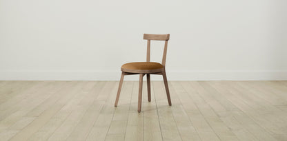 The Allen  - Nubuck Leather Saddle Dining Chair