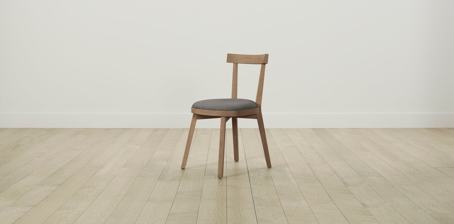 The Allen  - Pebbled Leather Ash Dining Chair