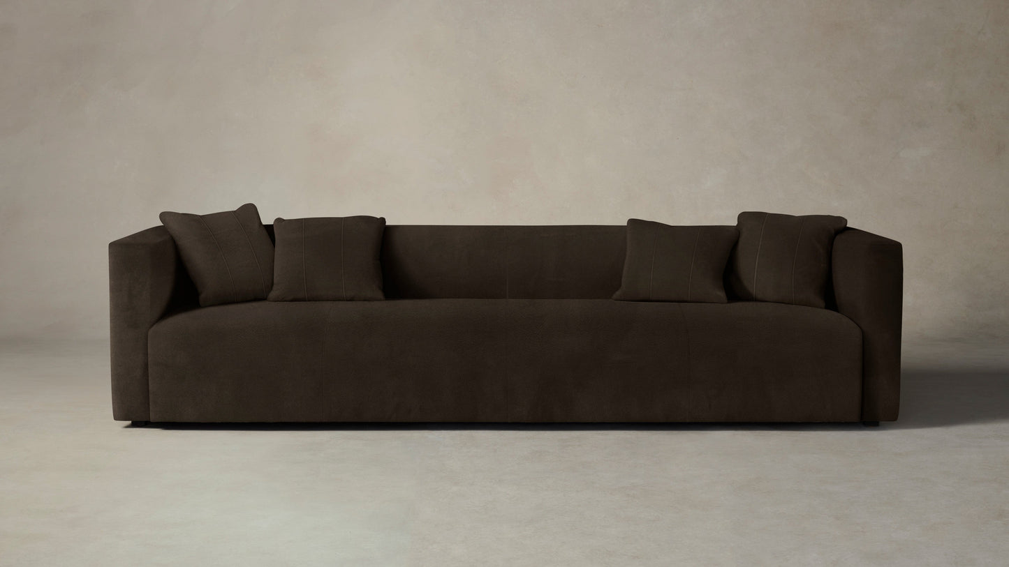 The Breuer  - Nubuck Leather Espresso Sofa