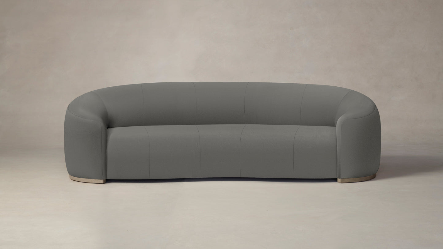 The Chelsea  - Pebbled Leather Ash Sofa