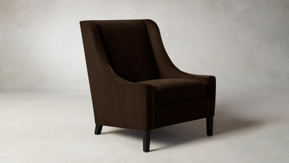 The Chrystie  - Mohair Chocolate Chair