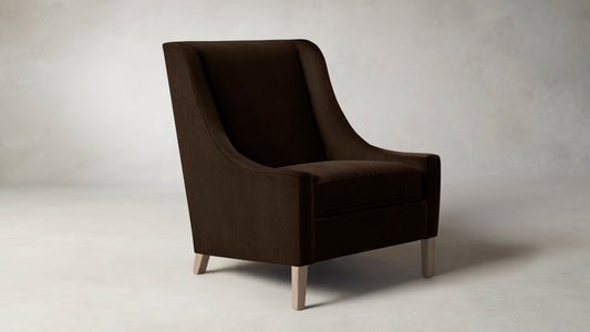 The Chrystie  - Mohair Chocolate Chair