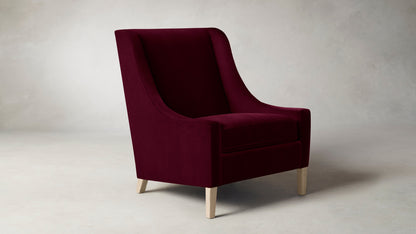 The Chrystie  - Mohair Crimson Chair