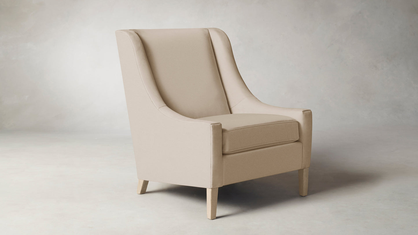 The Chrystie  - Pebbled Leather Stone Chair