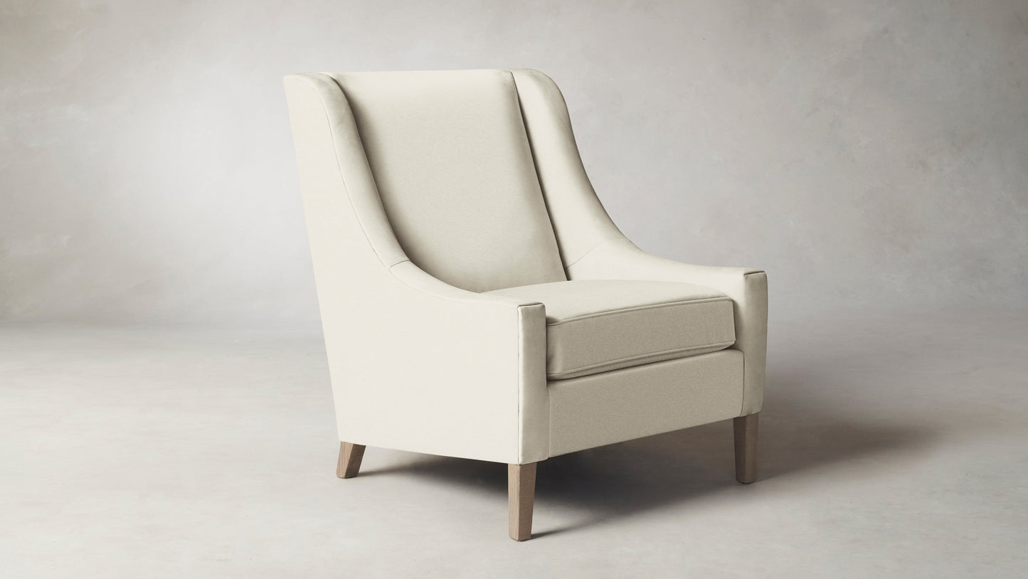 The Chrystie  - Pebbled Leather Swan Chair