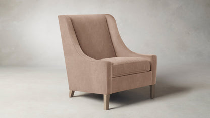 The Chrystie  - Performance Velvet Dusty Rose Chair