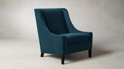 The Chrystie  - Performance Velvet Lagoon Chair