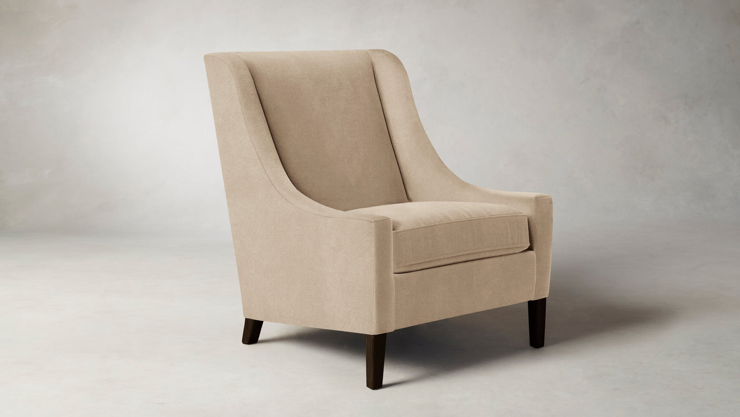 The Chrystie  - Performance Velvet Taupe Chair