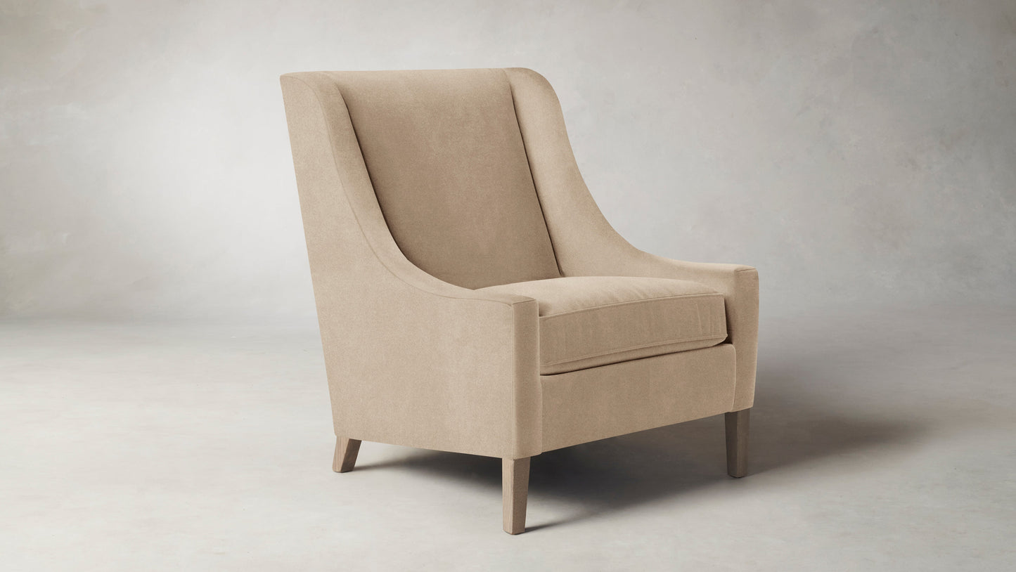 The Chrystie  - Performance Velvet Taupe Chair