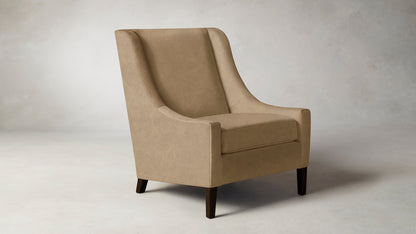 The Chrystie  - Tuscan Leather Camel Chair