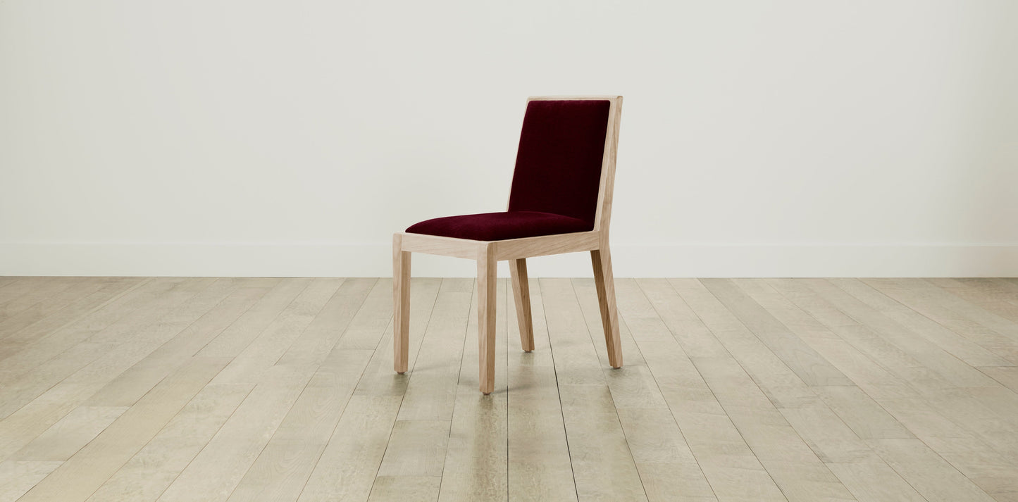 The Madison  - Mohair Crimson Dining Chair