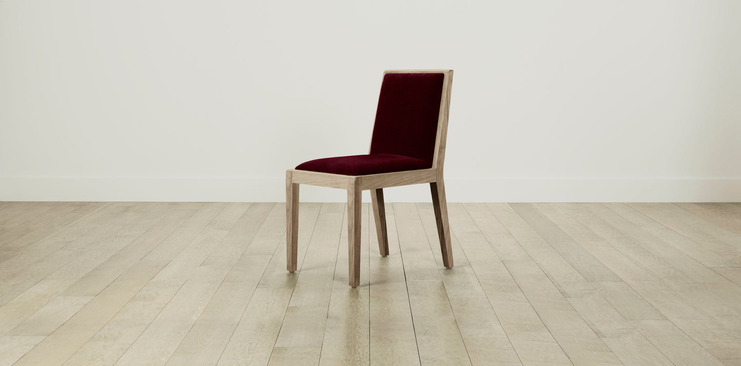 The Madison  - Mohair Crimson Dining Chair