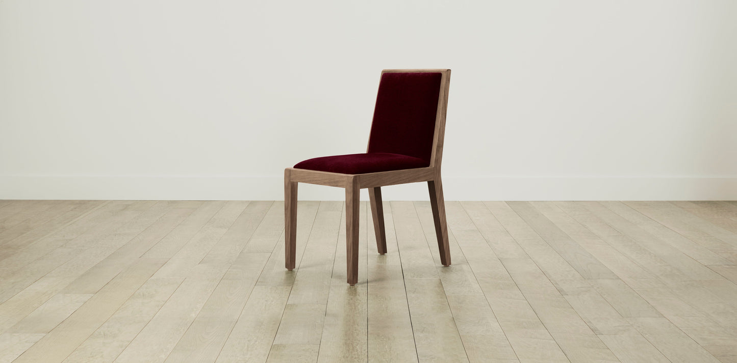 The Madison  - Mohair Crimson Dining Chair
