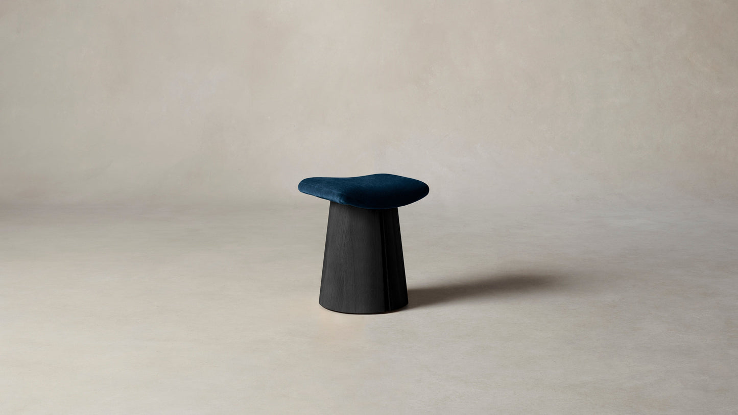 The Weston  - Mohair Admiral Accent Stool