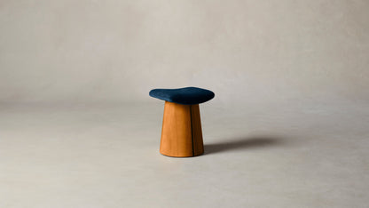 The Weston  - Mohair Admiral Accent Stool