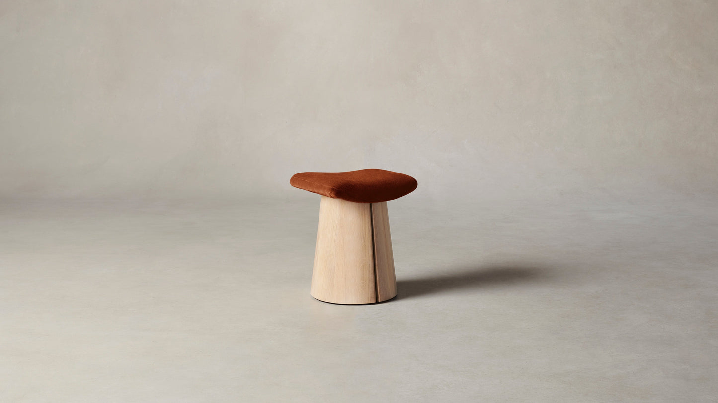 The Weston  - Mohair Spice Accent Stool