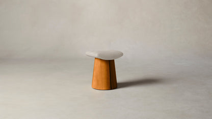 The Weston  - Nubuck Leather Sail Accent Stool