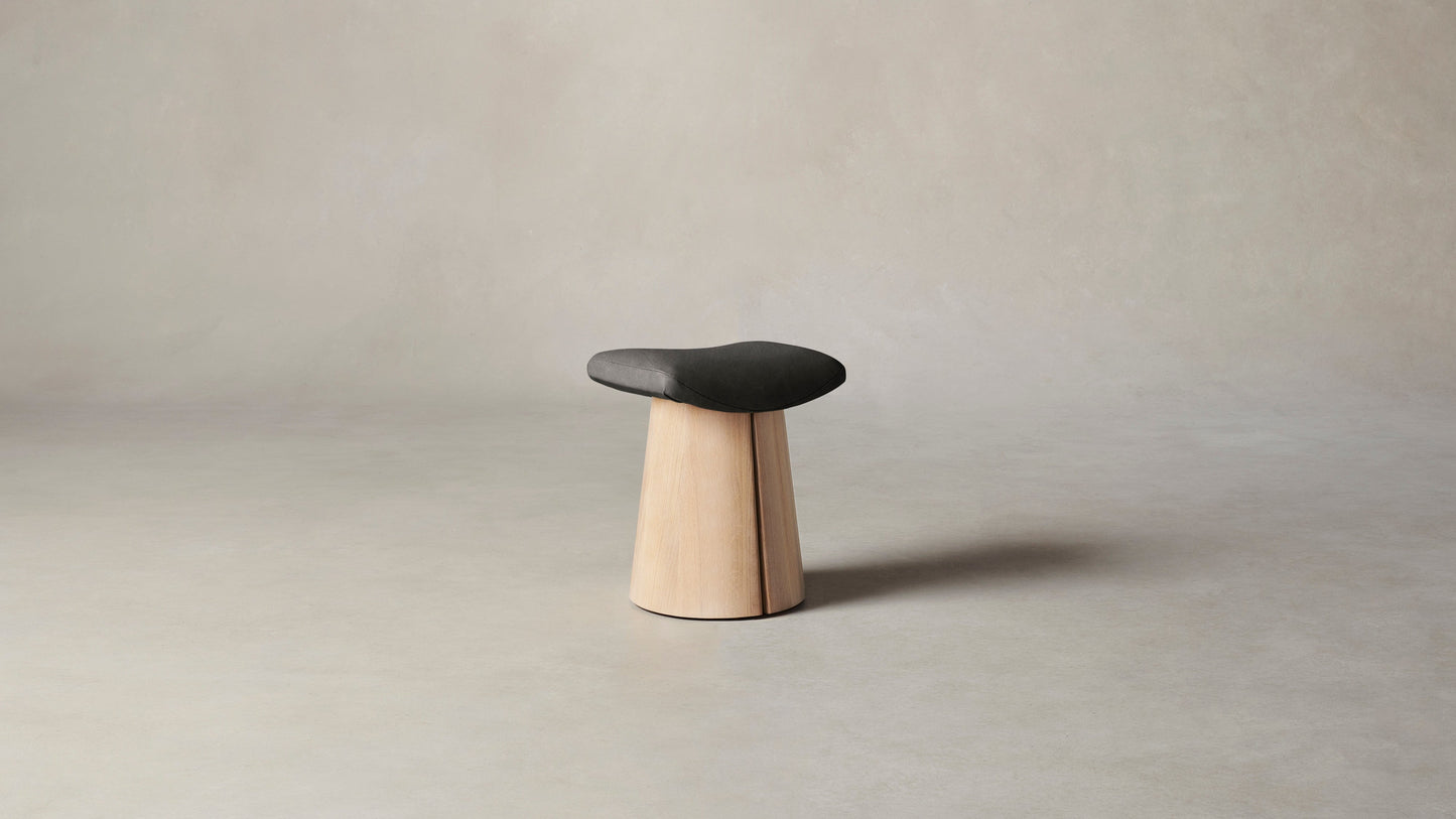 The Weston  - Tuscan Leather Seal Accent Stool