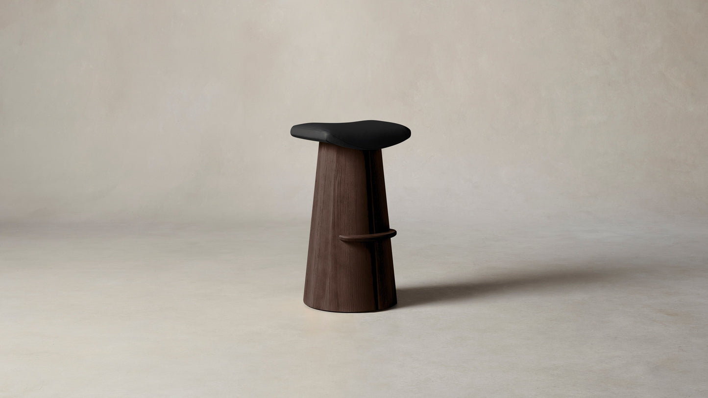 The Weston  - Pebbled Leather Ink Bar and Counter Stool