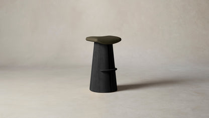 The Weston  - Pebbled Leather Truffle Bar and Counter Stool