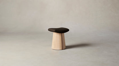 The Weston  - Nubuck Leather Espresso Stool