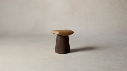 The Weston  - Pebbled Leather Latte Stool